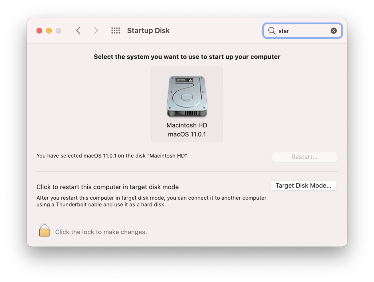 mac clean up startup disk